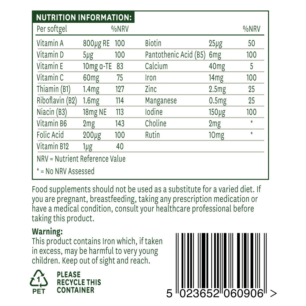 Multi-vitamíny a minerály (multi-vitamíny a minerály) 90 Softgels NaturesAid