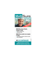 MultiSure® Muži 50+ / multivitamíny pre mužov 50+ (s luteínom, lykopénom a pílom palmetto), 80 kapsúl