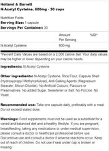 N-acetyl cysteín 600 mg 30 kapsúl