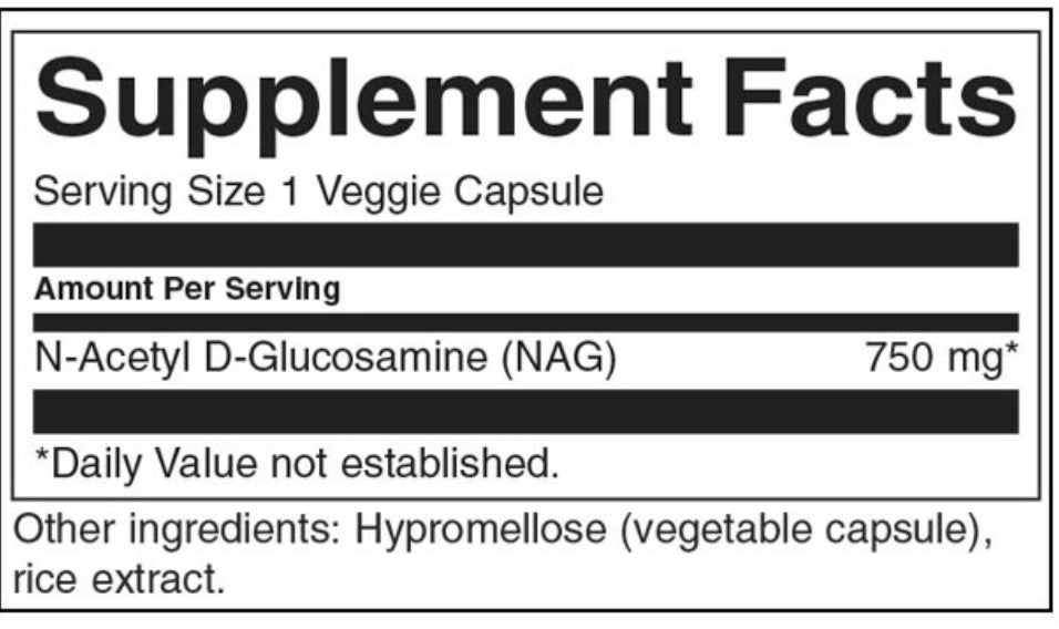N-acetyl d-glukozamín (Nag) 750 mg-60 kapsúl