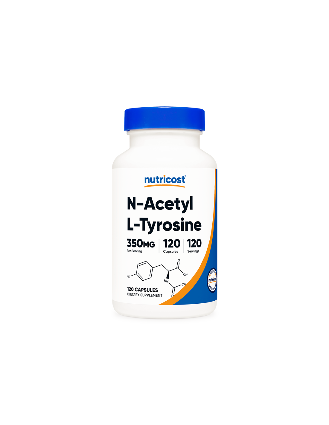 Nervová a mozgová činnosť - N-Acetyl L-Tyrozín, 120 kapsúl <tc>Nutricost</tc>