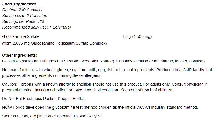 Glukozamín sulfát 750 mg - 240 kapsúl