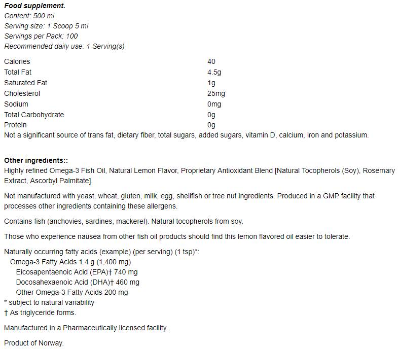 Omega 3 kvapalina - 500 ml