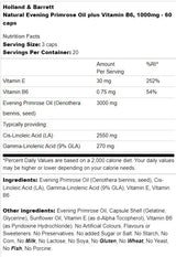 Prírodný večer Primrose Oil 1000 mg | Plus vitamín B6 - 60 kapsúl