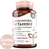 Prírodný vitamín E 400IU 90 Vcaps