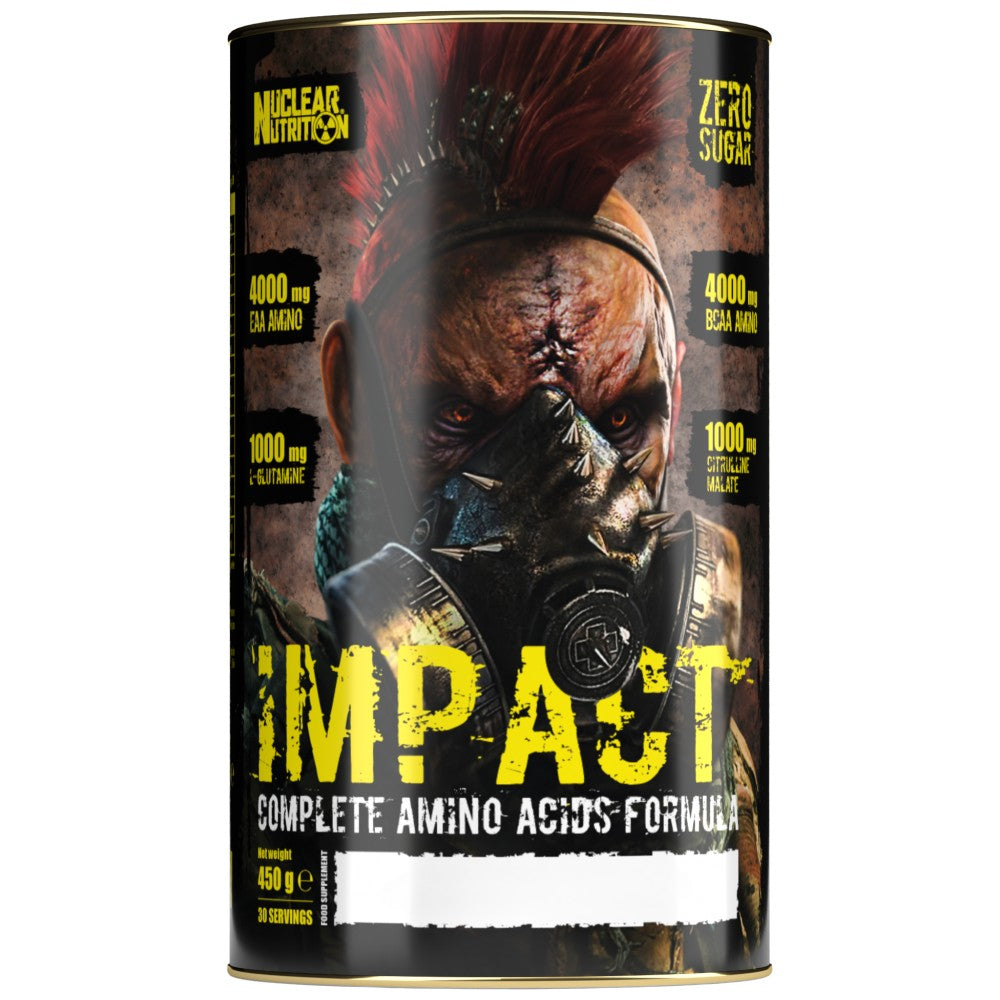 Jadrový vplyv Kompletné aminokyselinové vzorec - BCAA, EAA, glutamín, citrulín - 450 gramov