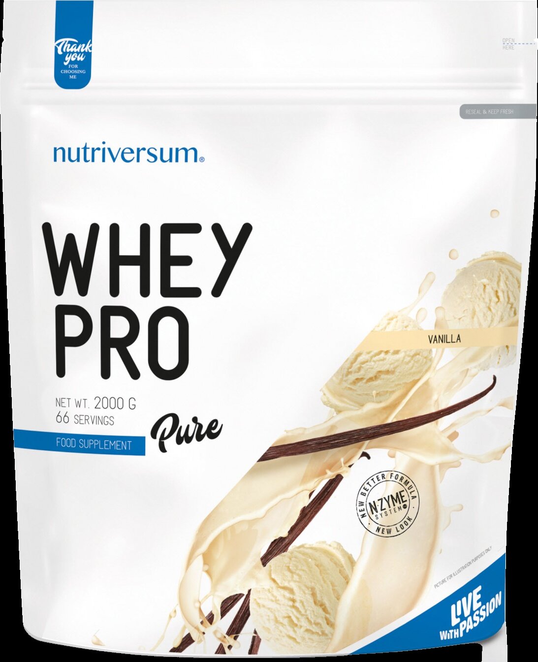 <tc>Nutriversum</tc> Whey Pro Pure | so systémom N-Zyme [2000 gramov, 66 dávok]