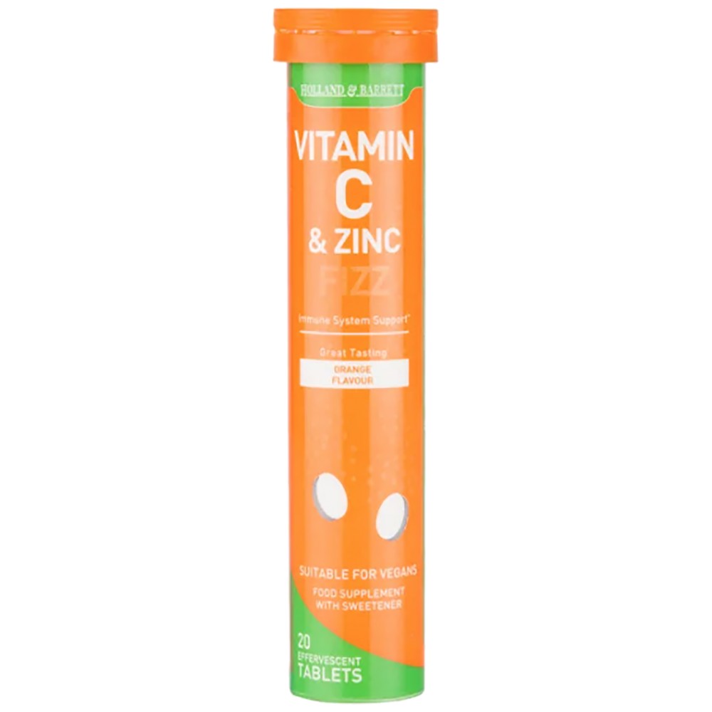 Vitamín C & zinok šumivo - 20 rozpustných tabliet
