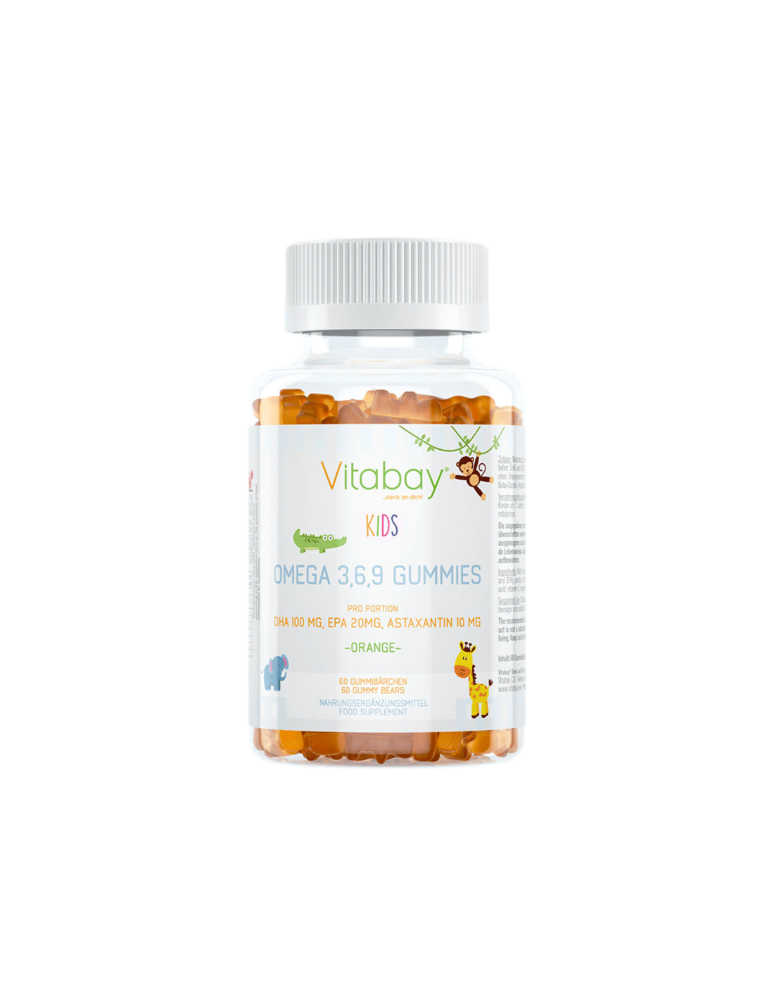 Omega 3-6-9 Gummies Kids / Omega 3-6-9 pre deti, 60 želé tablety s pomarančovou príchuťou