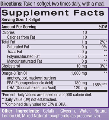 Omega-3 rybí olej 1 000 mg. / 150 Softgels