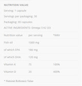 Omega 3 + k2 d3 - 30 gélové kapsuly