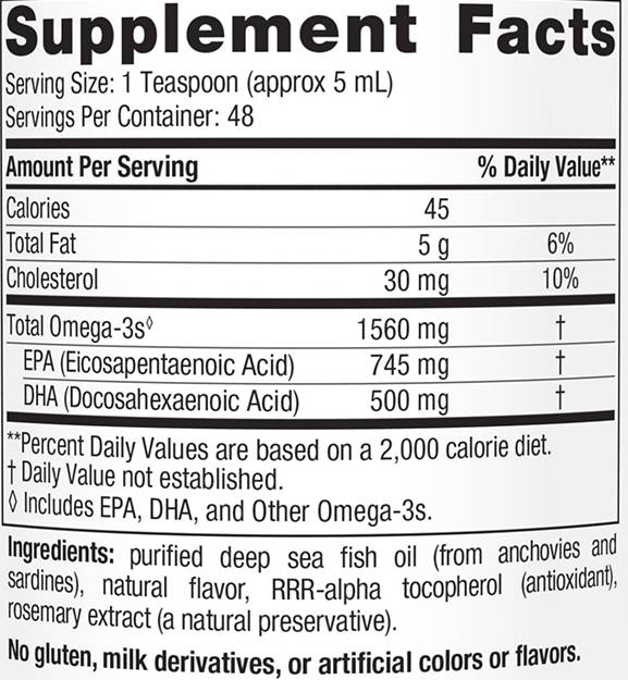 Omega -3 kvapalina 1560 mg - 237 ml