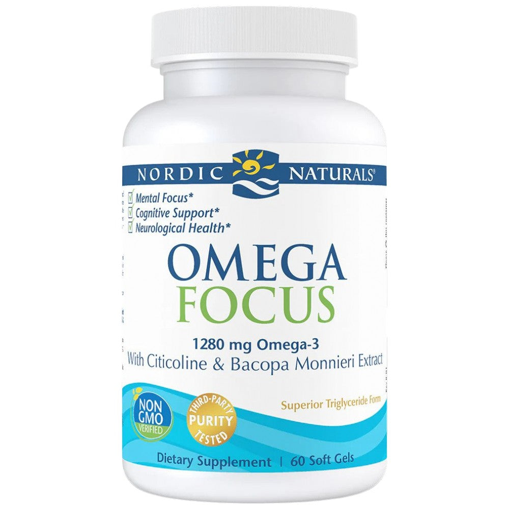 Omega Focus 1280 mg | S citicolínom a bacopa 60 gélové kapsuly