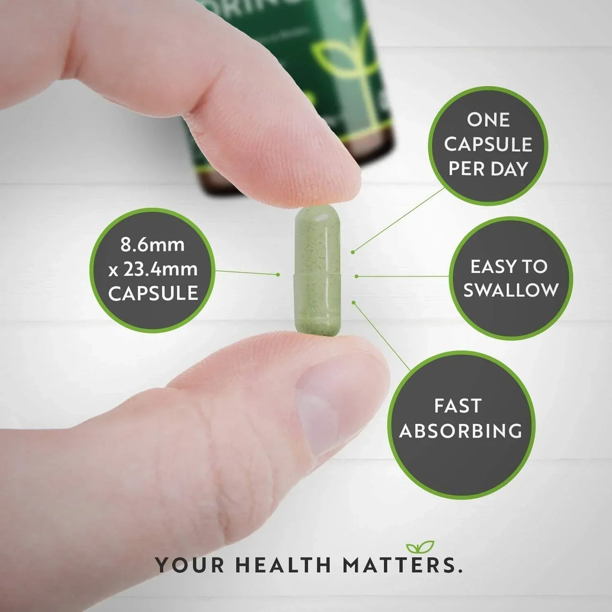 Organic Moringa - Bio Moringa 600 mg 120 Veganské kapsuly