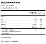 Organic Spirulina 500 mg - 180 tabliet