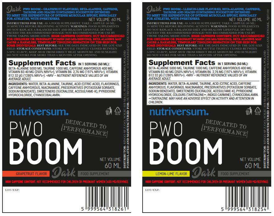 PWO Boom Pred tréningom - 60 ml