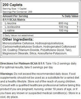 Platinum BCAA 8: 1: 1 - 200 kaplet