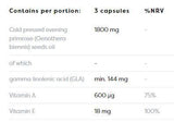 Primrose Oil 1800 mg | s vitamínom A&E - 180 gélových kapsúl