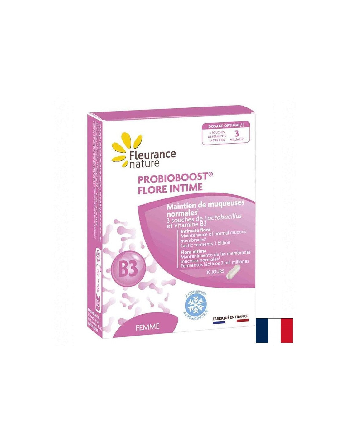 Probiotikum pre dobrú intímnu flóru probioboost, 30 kapsulov fleurance Príroda