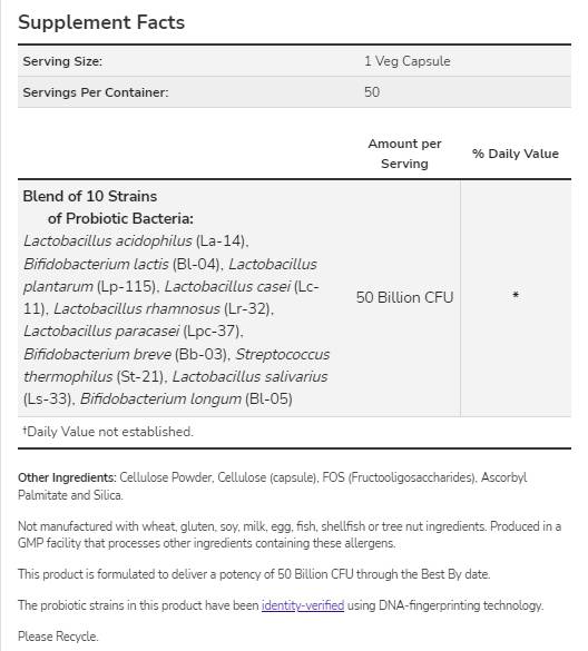 Probiotic -10 50 miliárd - 50 kapsúl