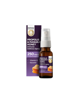 Propolis & Manuka Honey Imunity Defense Spray 250 Med/ krk s propolisom (250 Med), Manuka Honey a vitamín D3, 20 ml