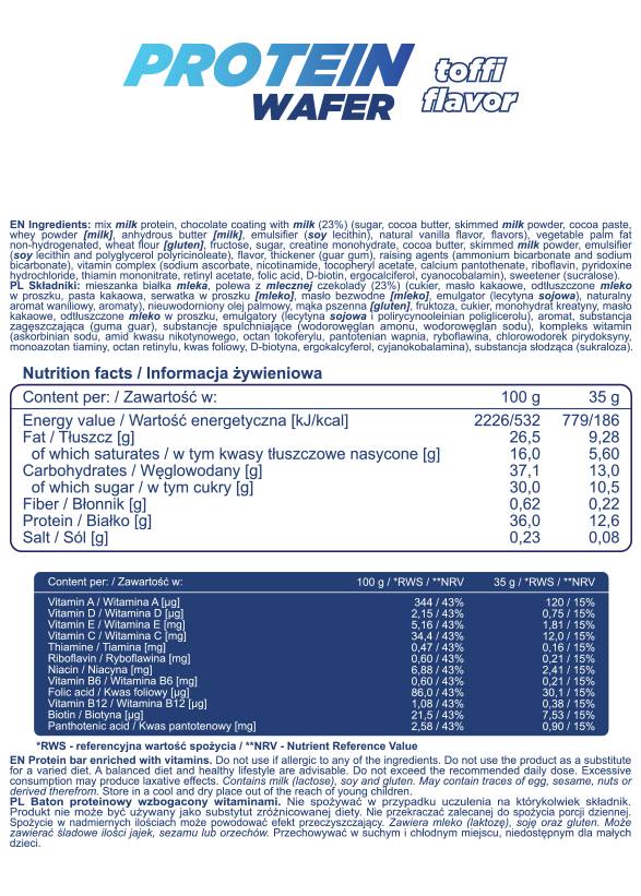 Oblátka proteínov - 35 gramov