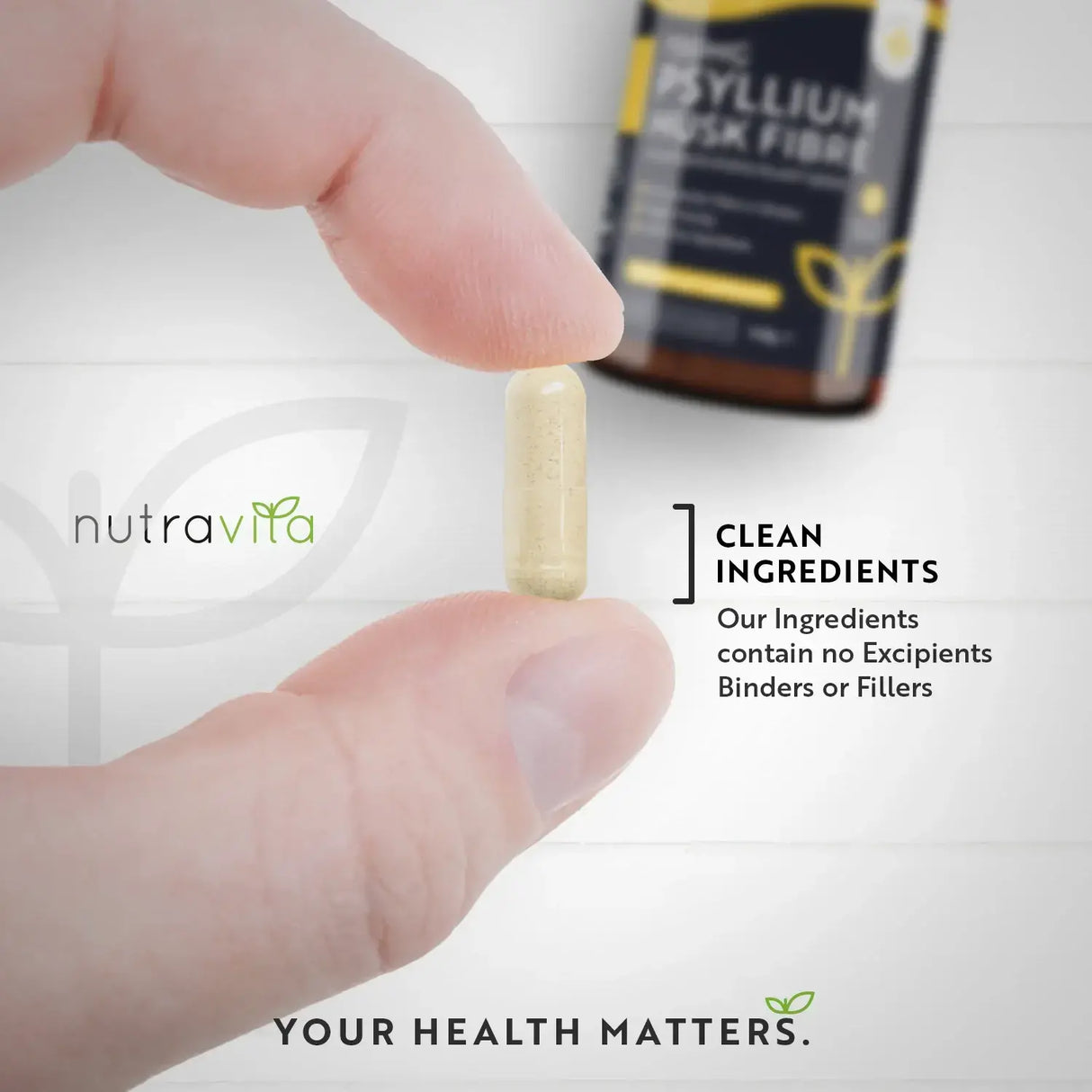Psyllium Husk Fiber 700 mg 180 Vcaps <tc>Nutravita</tc>
