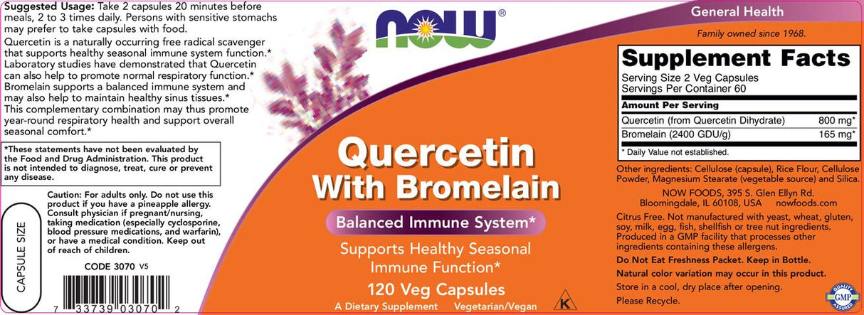 Kvercetín s bromelainom - 60 kapsúl
