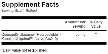 Quinogel (Hydrosoluble Ubichinol Coq10) 50 mg 30 gélových kapsúl