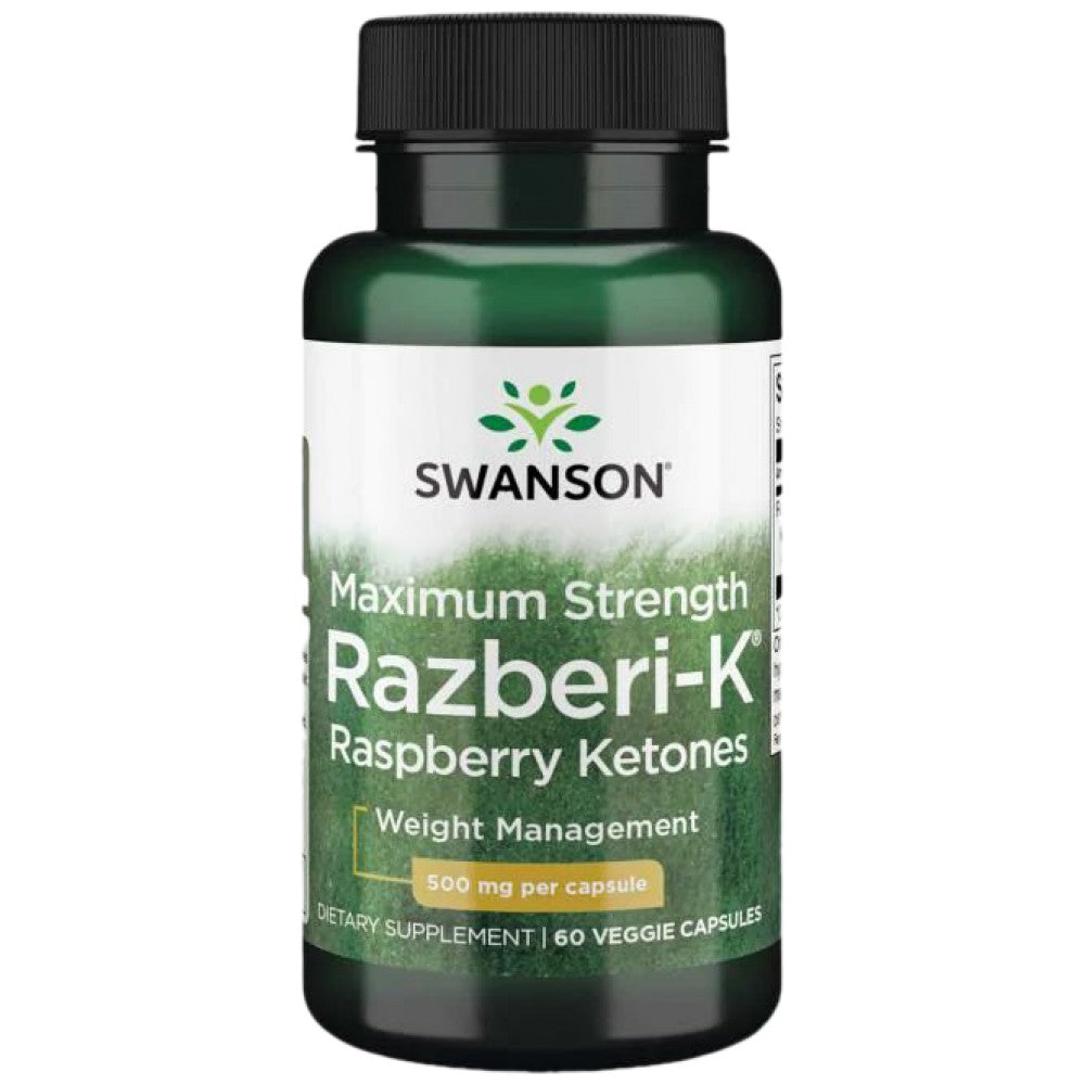 Razberi -K 500 mg / maximálna pevnosť malinových ketónov - 60 kapsúl