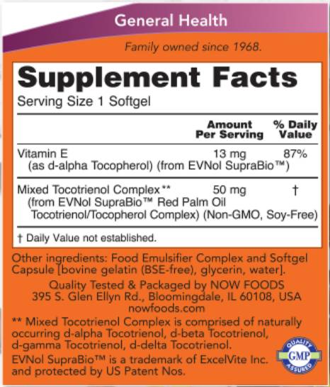 Červená palmová tokotrienols 50 mg - 60 softgels