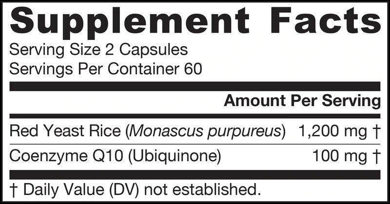 Červená kvasinková ryža 1200 mg + COQ10 100 mg - červená kvasinková ryža + koenzým Q10 120 CAPS