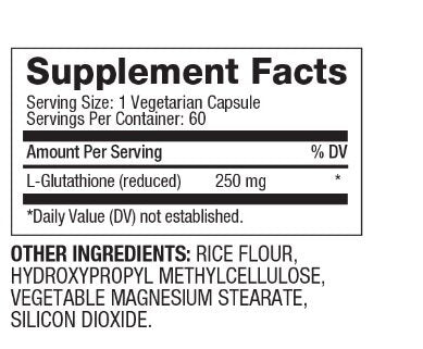 Znížený glutatión 250 mg / 60 čiapky