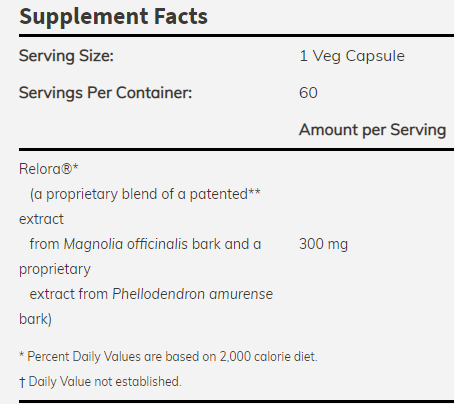 Relora 300 mg 60 kapsúl, 60 dávok