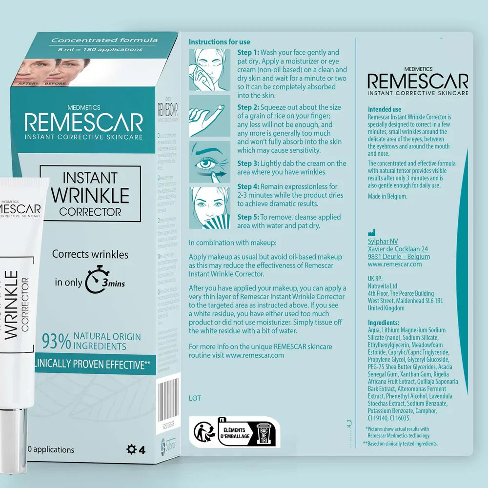 Remescar Instant Wrinkle Corrector - Wrinkle Corrector s okamžitým efektom (180 aplikácií)