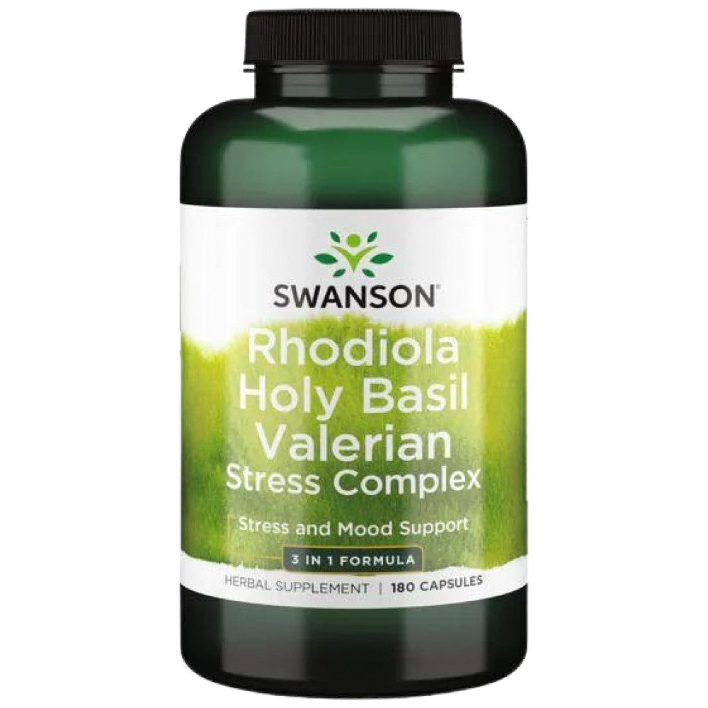 Rhodiola Svätá bazalka Valeriánsky stresový komplex - 180 kapsúl