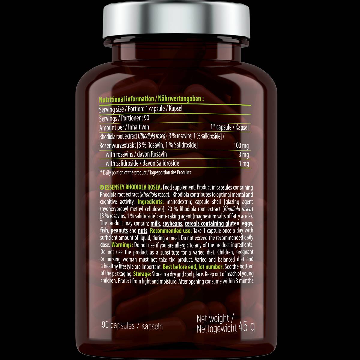 Rhodiola Rosea 100 mg - 90 kapsúl