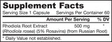 Rhodiola rosea 500 mg 60 kapsuly