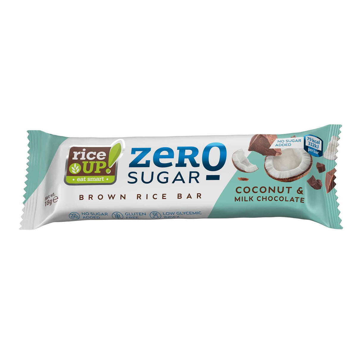 RiceUP! ZERO SUGAR - Rice bar 18 g - Nutra Best Europe