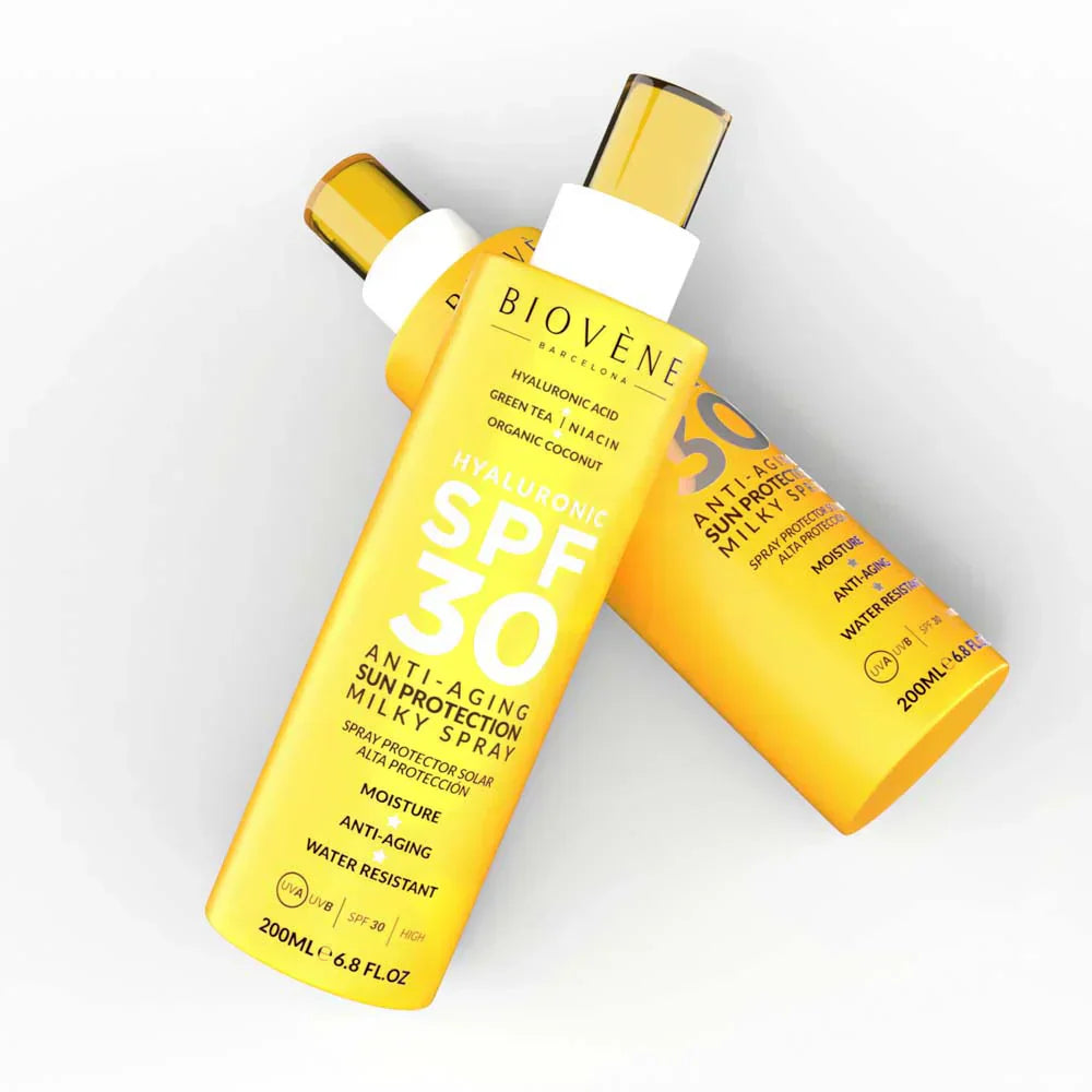 Opaľovací krém na tvár a telo SPF 30 s kyselinou hyalurónovou proti starnutiu - 200 ml