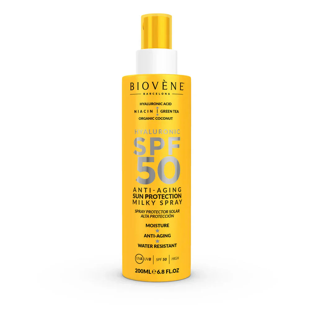 Opaľovací krém na tvár a telo SPF 50 s kyselinou hyalurónovou proti starnutiu - 200 ml
