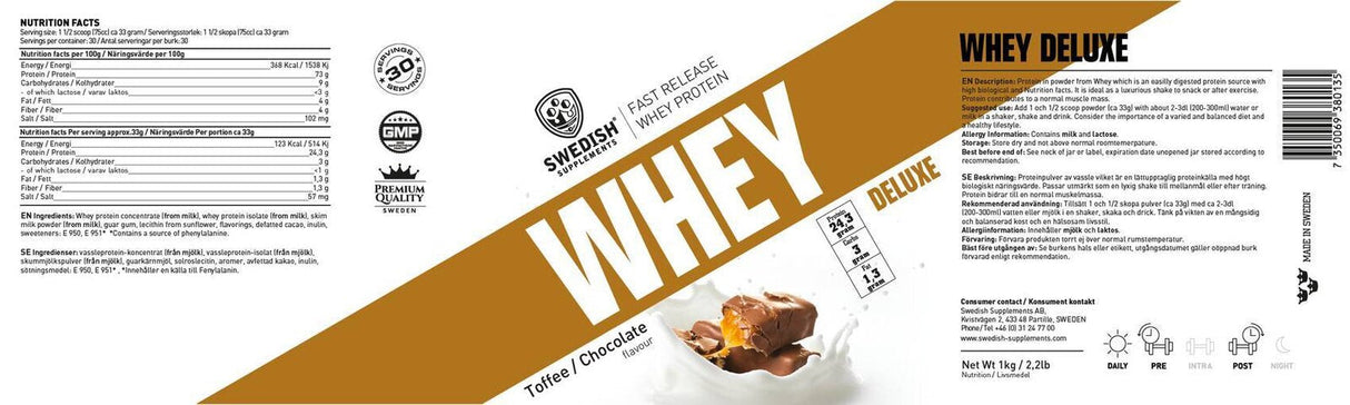 <tc>Swedish Supplements</tc> Srvátkový proteín Deluxe [2000 gramov, 60 dávok]