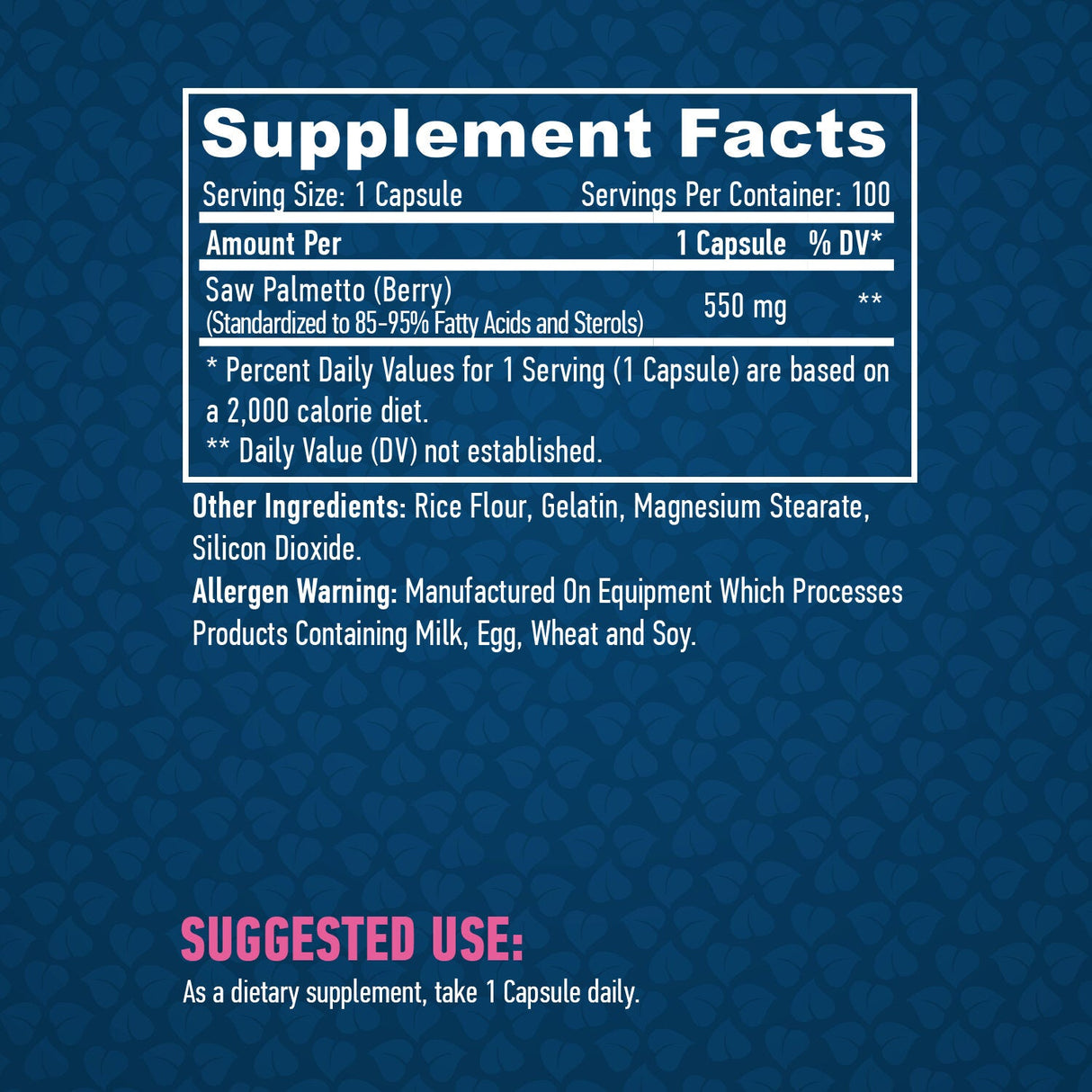 Palmetto 550 mg. / 100 čiapky.