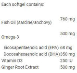 Morské likvidácie omega 3 brucho pre dieťa DHA pre tehotné ženy 816 mg 60 gélové kapsuly
