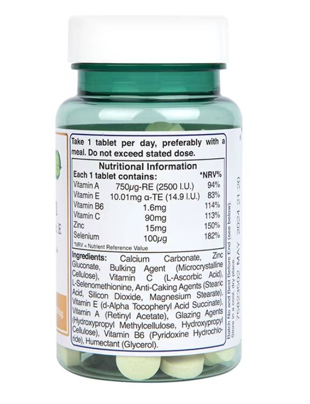 Selenium 100 mcg + zink & Vits A, C&E - 120 tabliet
