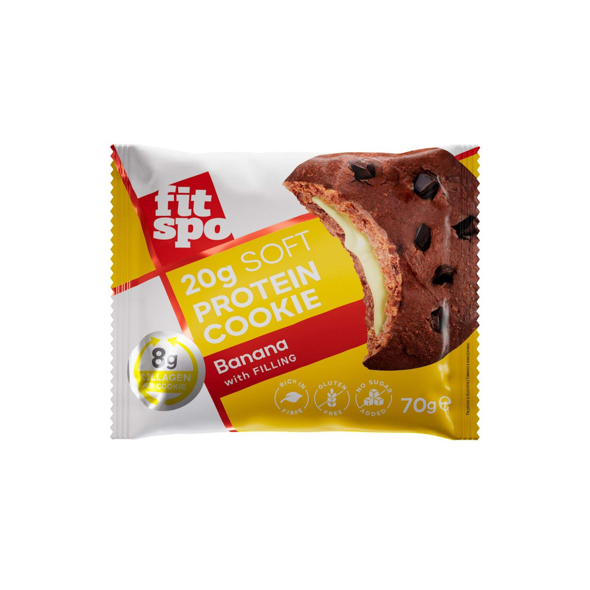 Soft Protein Cookie | s 8G kolagénom a bez pridaného cukru - 10 x 70 gramov