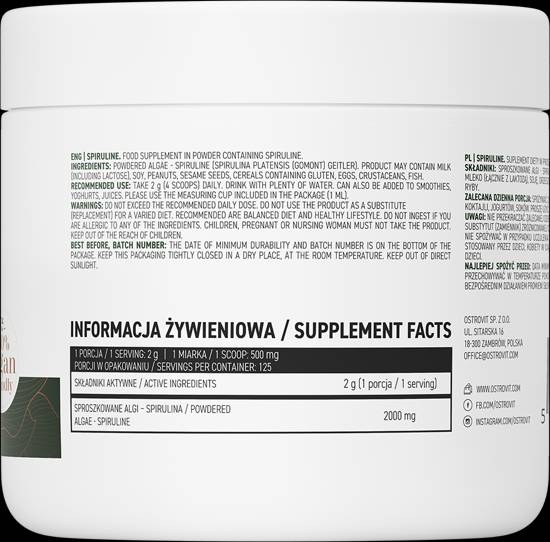 Spirulinový prášok 250 gramov