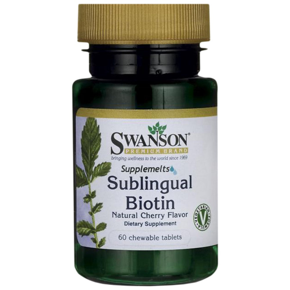 Sublingválny biotín 5000 mcg 60 žuvací tablety