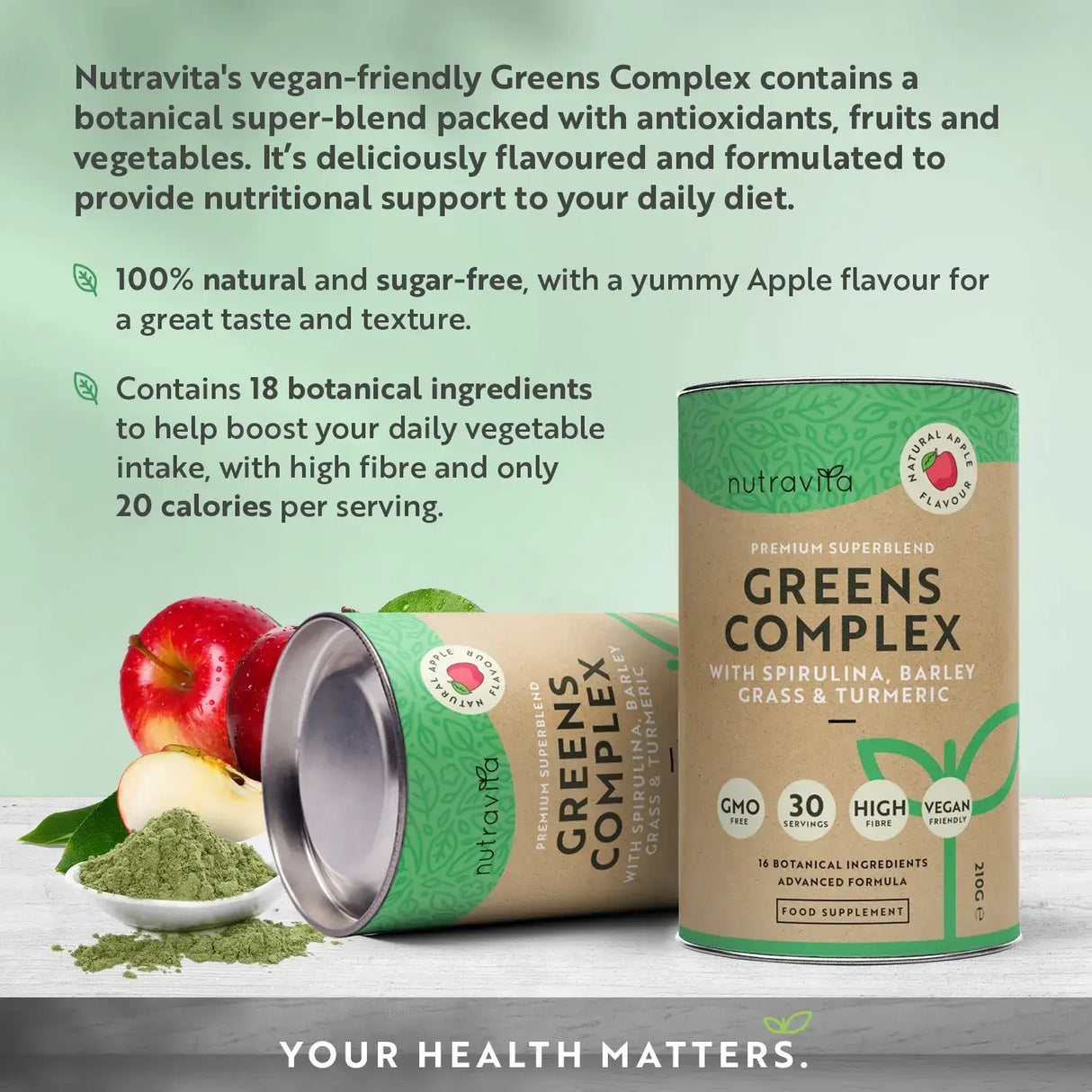 Super Greens Complex (18 aktívnych zložiek) 200 g <tc>Nutravita</tc>