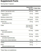 Super stresový vitamín B -komplex s vitamínom C - 100 kapsúl